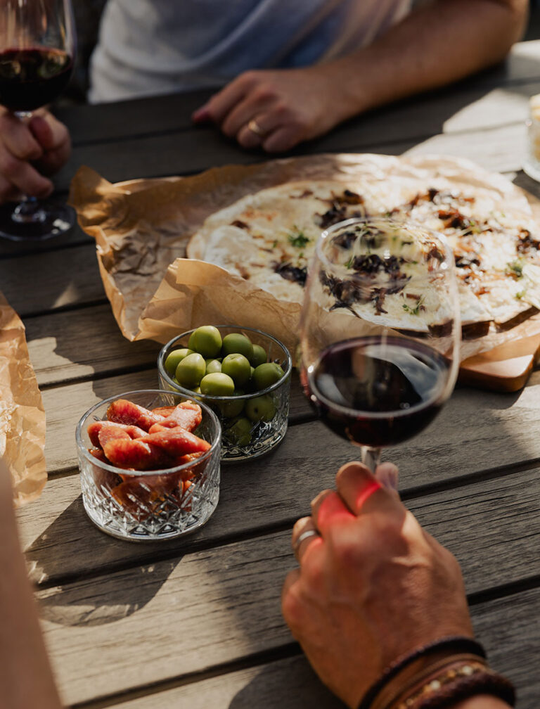 Pizza och vin