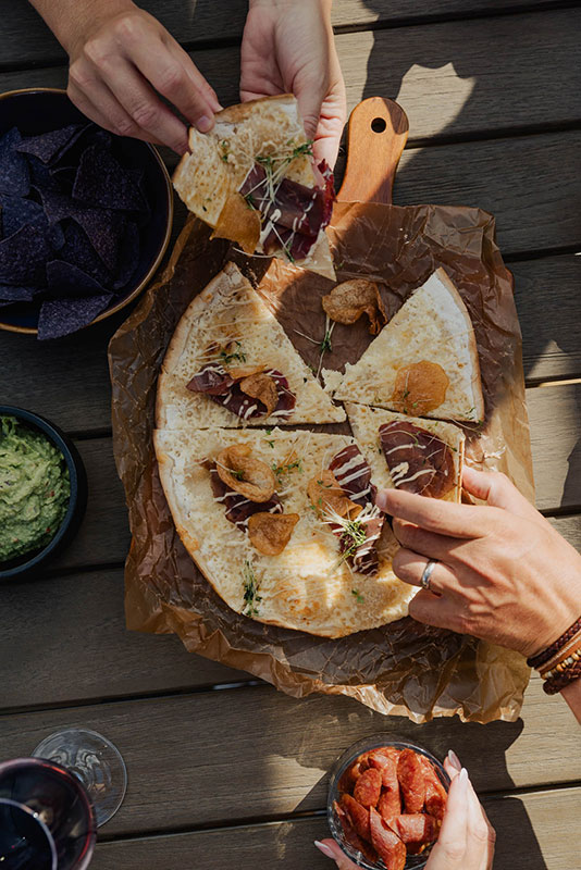 Flatbread pizza